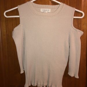 Open shoulder crop top